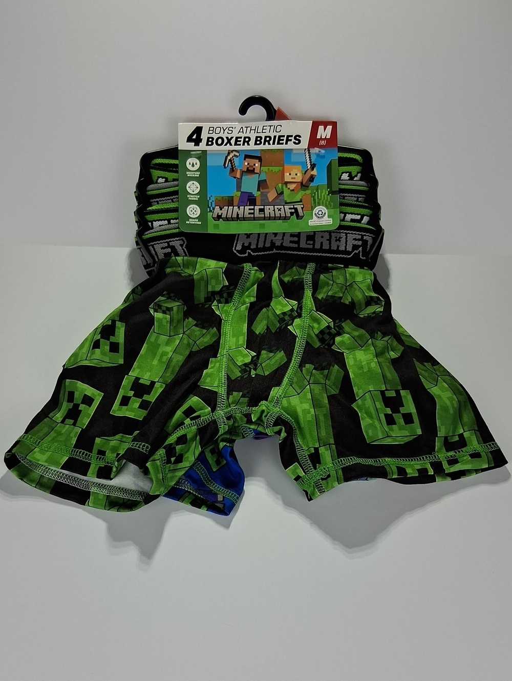 Boys Minecraft Boxer Briefs Size 8 Medium 4 Pack NWT - Picture 10 of 10